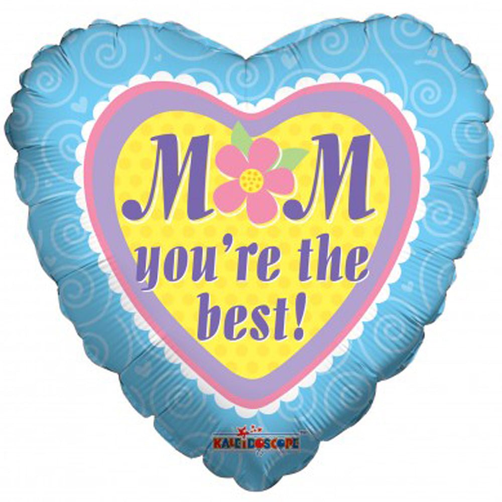 Best Mom Ever Heart Balloon - Glitter Gift Baskets