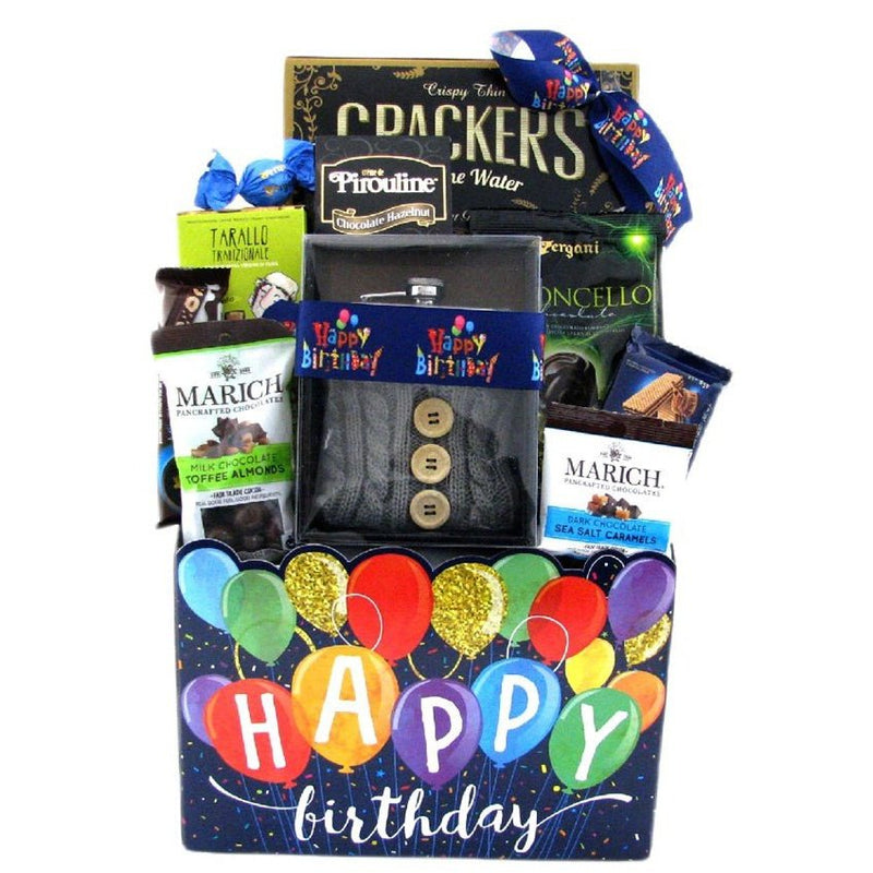 Birthday Basket Deluxe - Glitter Baskets - Birthday Gift Baskets