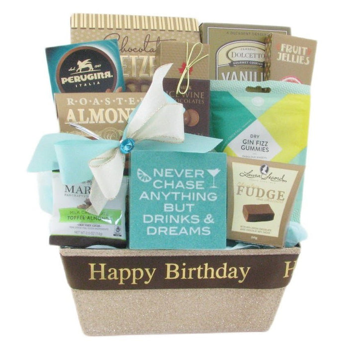 Birthday Celebration Dreams - Glitter Baskets - Birthday Gift Baskets