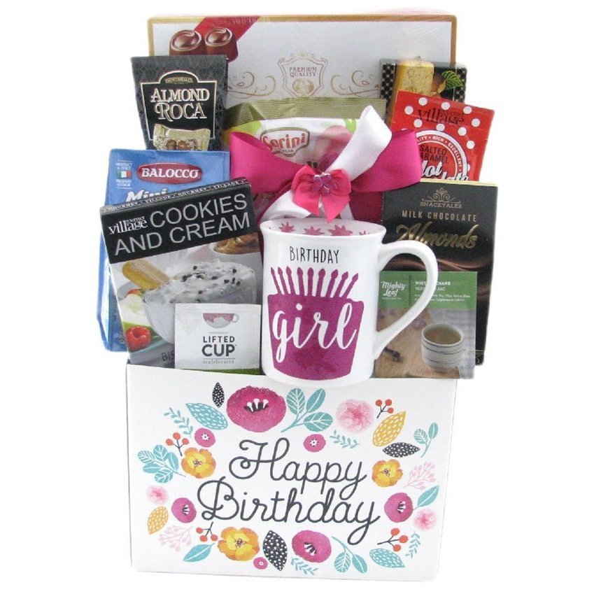 Birthday Girl Basket - Glitter Baskets - Birthday Gift Baskets