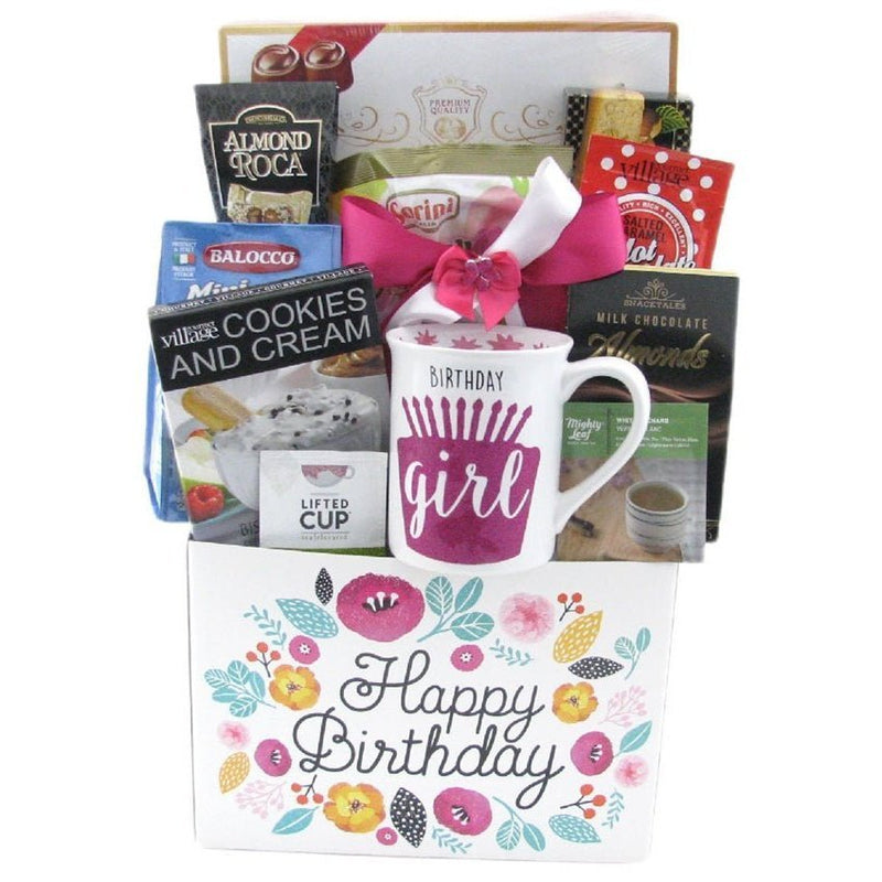 Birthday Girl Basket - Glitter Baskets - Birthday Gift Baskets