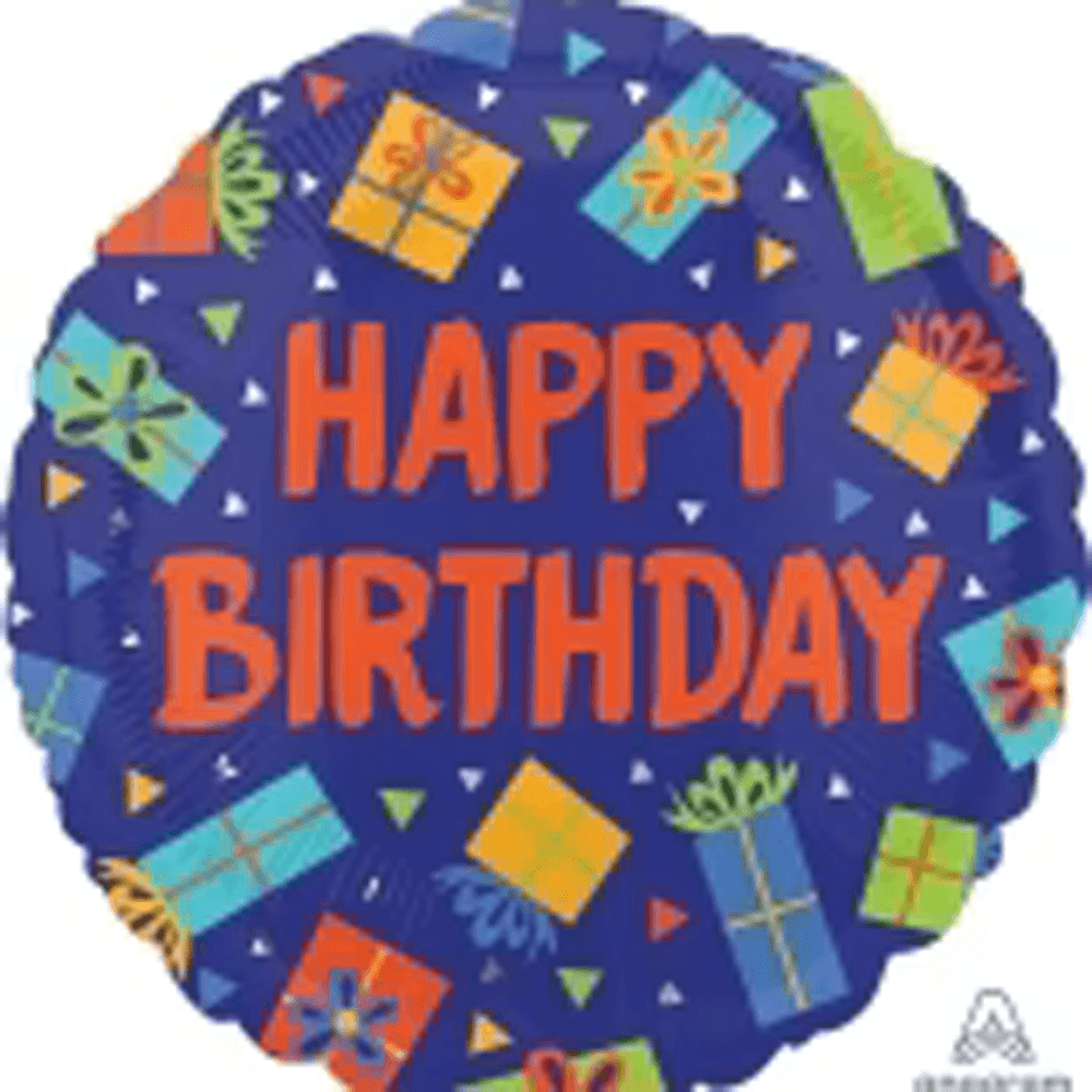 Birthday Presents Party Balloons - Glitter Gift Baskets