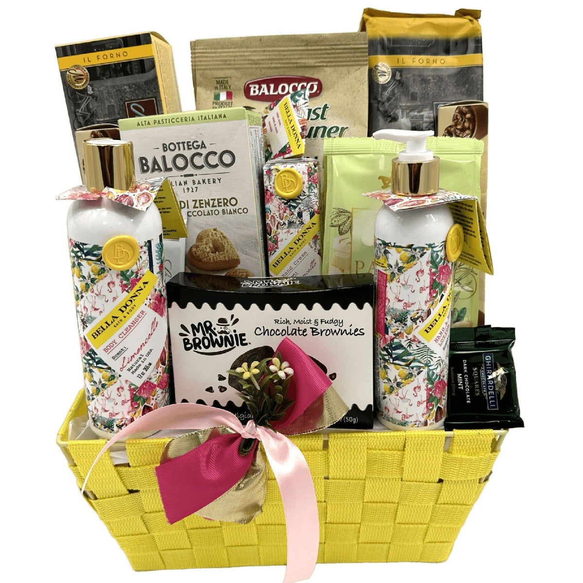 Blissful Limoncello Spa Retreat Gift Basket - Glitter Baskets - Spa Gift Baskets