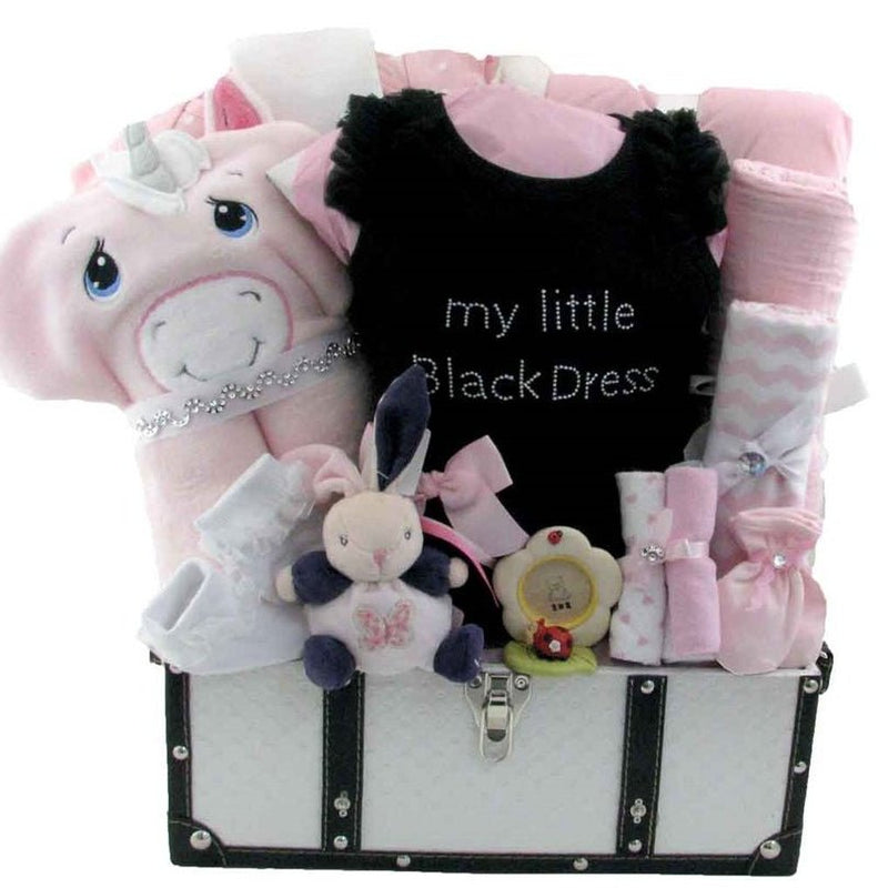 Born to Wear Diamonds - Glitter Baskets - Baby Girl Gift Basket