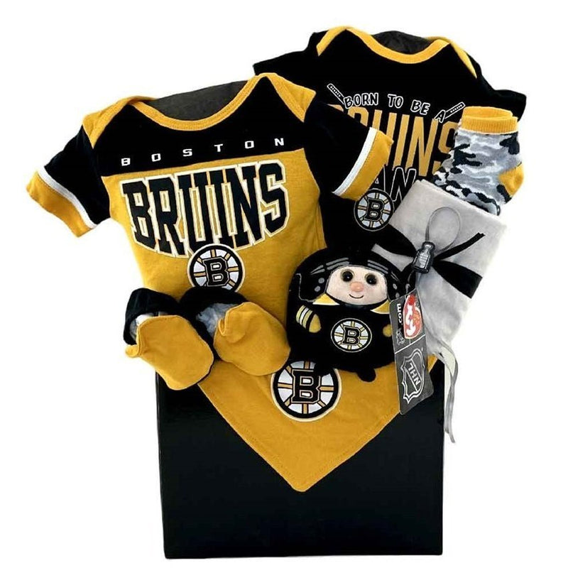 Boston Bruins Basket - Glitter Baskets - Baby Boy Gift Basket