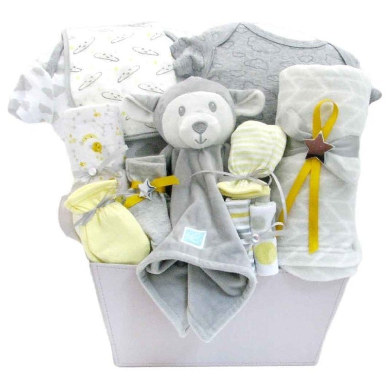 Congratulations Basket - Glitter Baskets - Gender Neutral Baby Gift Basket