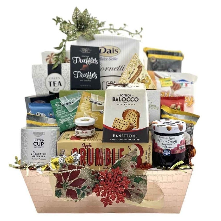 Deluxe Tea Delight - Glitter Baskets - Christmas Baskets