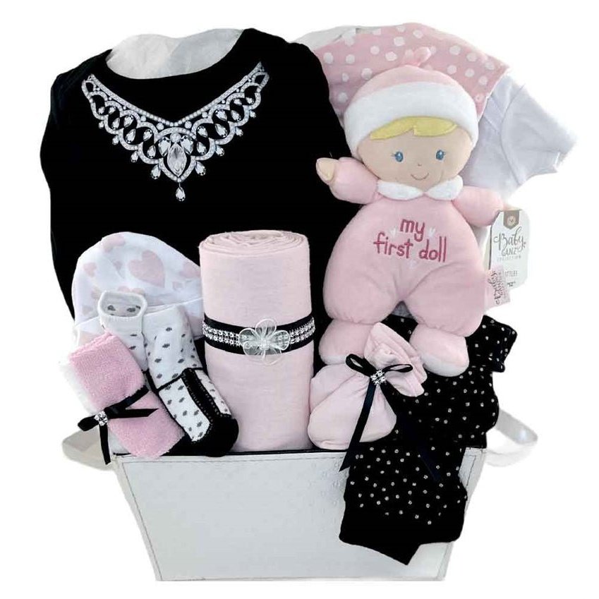 Diamond Diva New Arrival - Glitter Baskets - Baby Girl Gift Basket