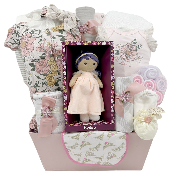 Dreamland Princess Doll by Kaloo - Glitter Baskets - Baby Girl Gift Basket