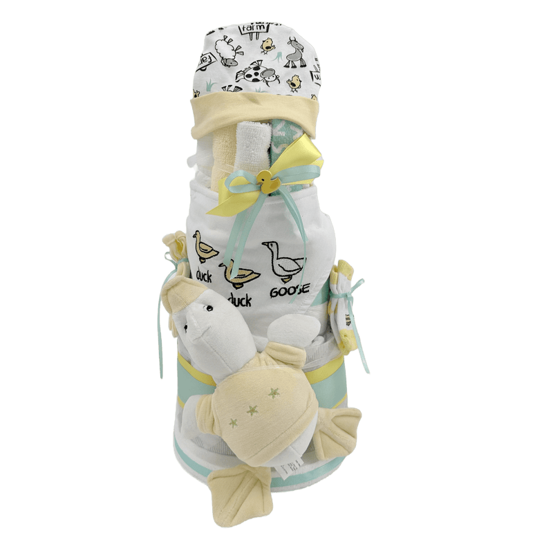 Ducky Fun Deluxe Diaper Cake - Glitter Baskets - Diaper Cake