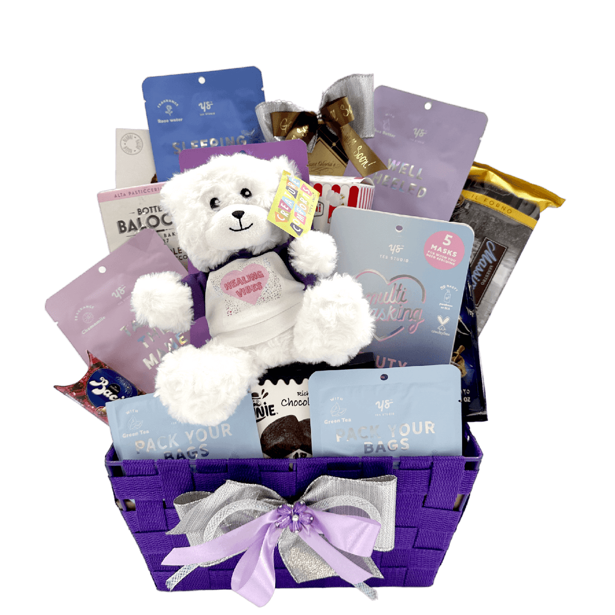 Feel the Heal Spa Get Well - Glitter Baskets - Get Well Soon Basket