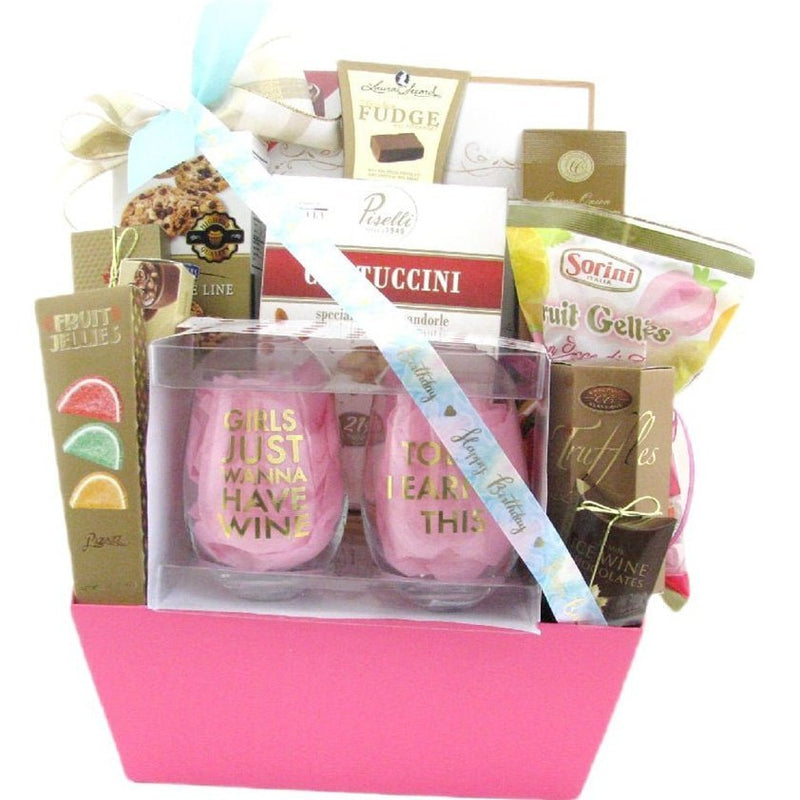 Girls Fun Gift Basket - Glitter Baskets - valentine's gift baskets