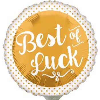 Golden Success Luck Balloon 9 inch - Glitter Baskets - Balloon
