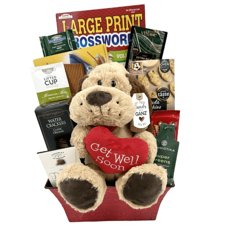 Healing Embrace Deluxe Get Well Gift Basket - Glitter Baskets - Get Well Soon Basket