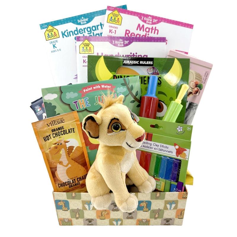 Jungle Friends Deluxe Gift Basket for Kids - Glitter Baskets - Kids Gift Basket