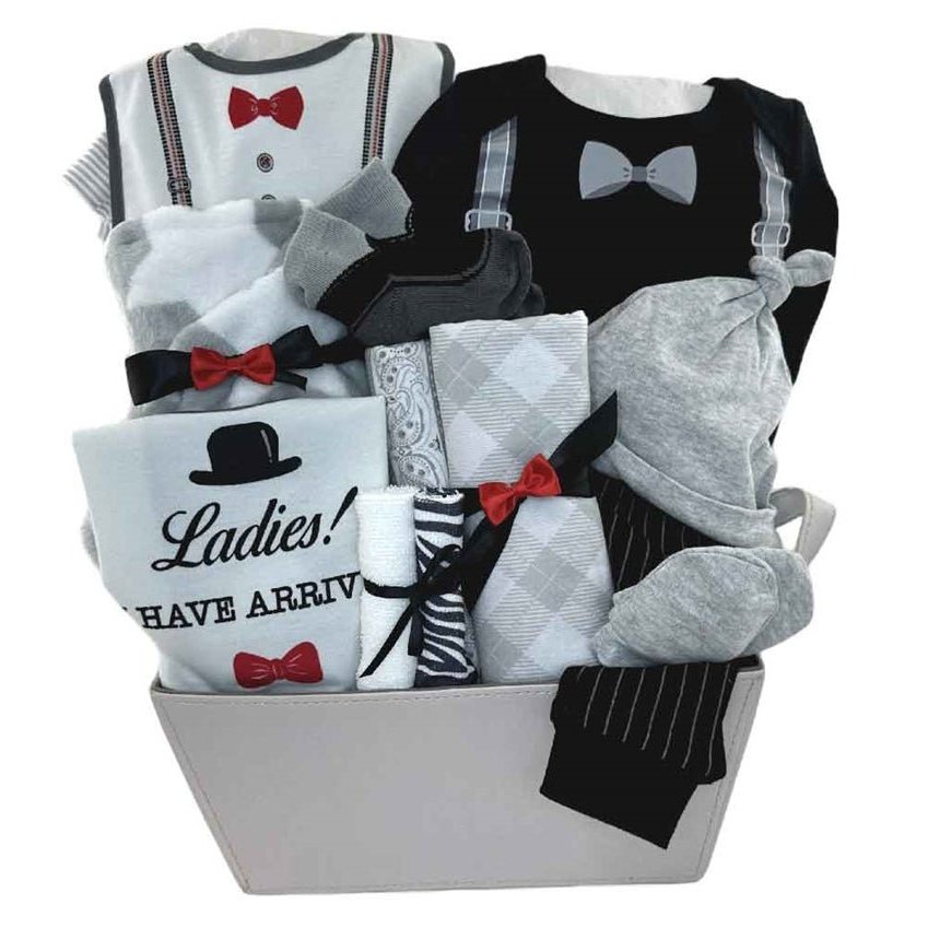 Ladies I Have Arrived - Glitter Baskets - Baby Boy Gift Basket