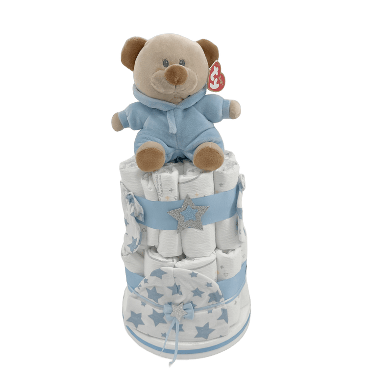 Lil' Star Diaper Cake Deluxe - Glitter Baskets - Diaper Cake