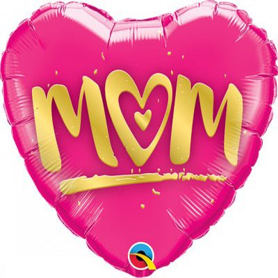 Loving Mom Heart Balloon - Glitter Gift Baskets
