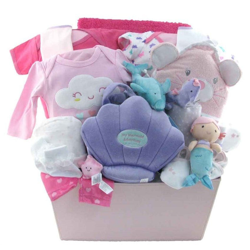 Mermaid Princess Has Arrived - Glitter Baskets - Baby Girl Gift Basket