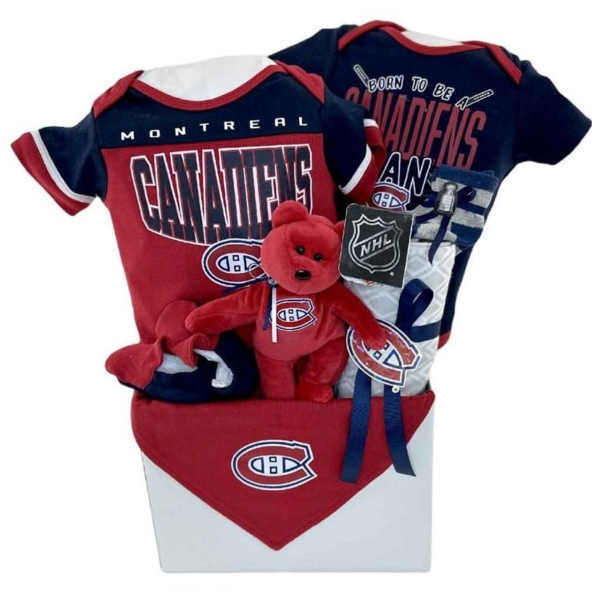 Montreal Canadiens Basket - Glitter Baskets - Baby Boy Gift Basket