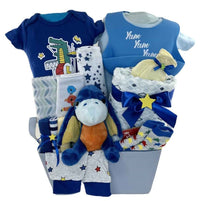 Pure Joy Gift Basket - Glitter Baskets - Baby Boy Gift Basket