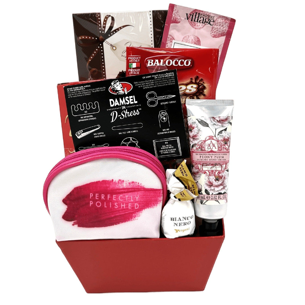 Red Bliss Luxury Spa Basket - Glitter Baskets - Spa Gift Baskets