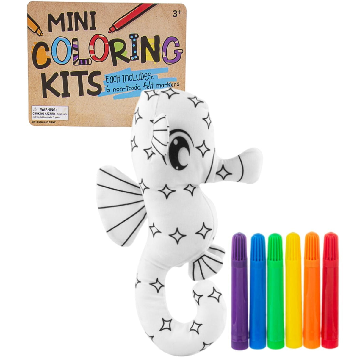 Seahorse Mini Colouring Kit - Glitter Baskets - 