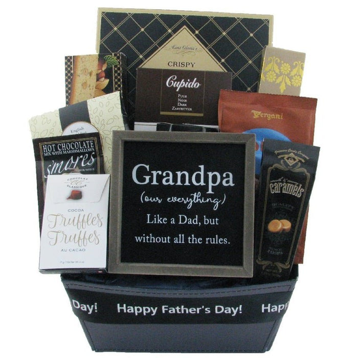 Special Grandfather - Glitter Baskets - Fathers Day Gift Baskets