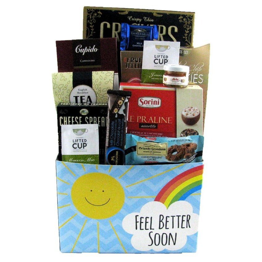 Speedy Recovery Gift Basket - Glitter Baskets - Get Well Soon Basket