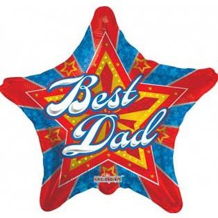 Star Dad Tribute Balloon 9 inch - Glitter Baskets - Balloon