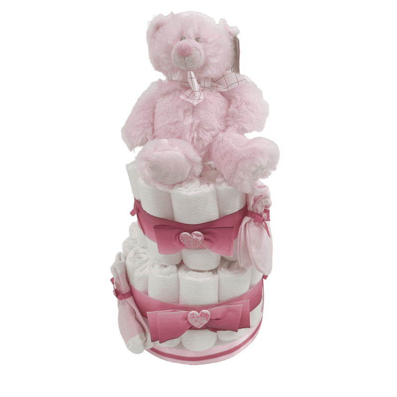 Sweetheart Diaper Cake Deluxe - Glitter Baskets - Diaper Cake