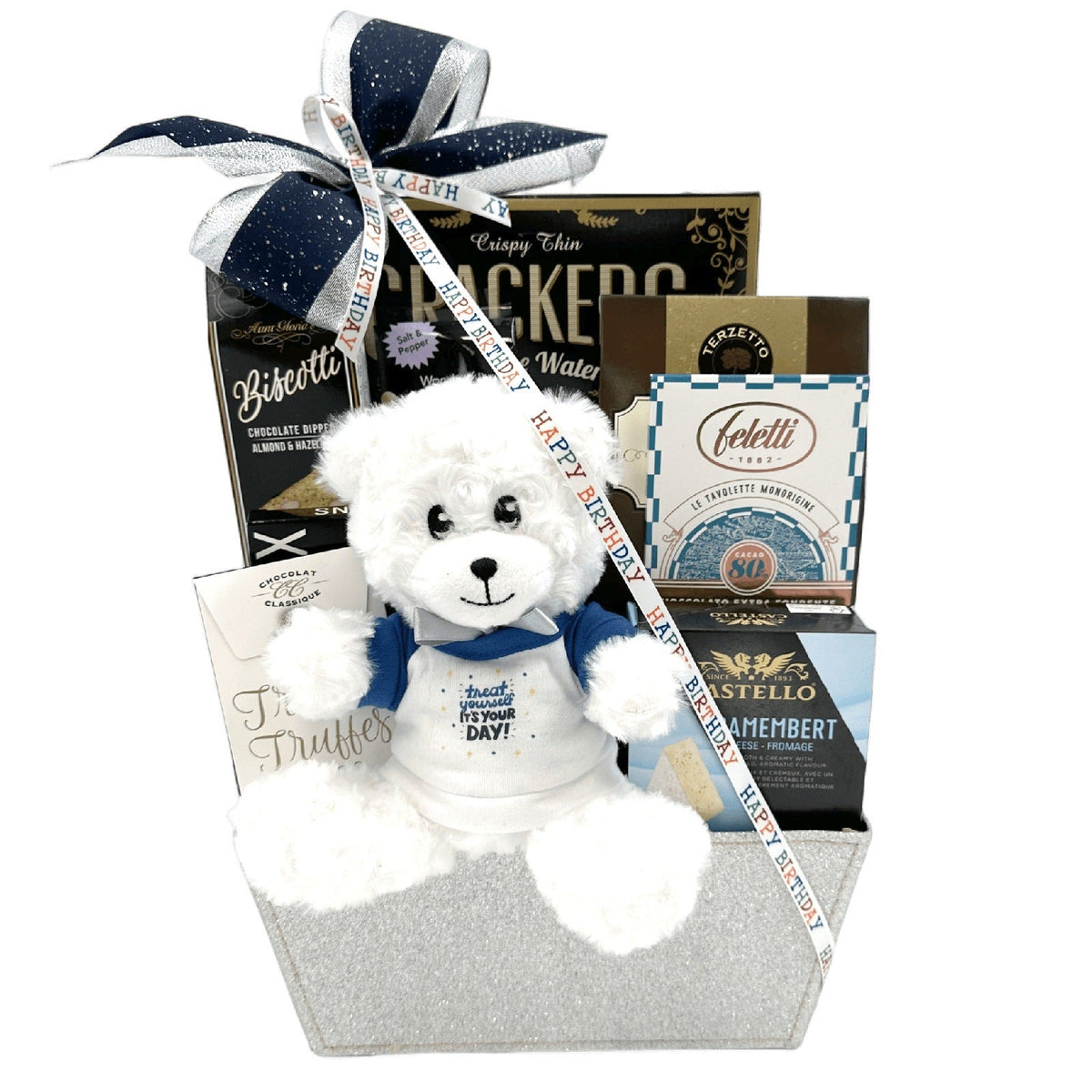 Treat Yourself, It's Your Day - Glitter Baskets - Birthday Gift Baskets