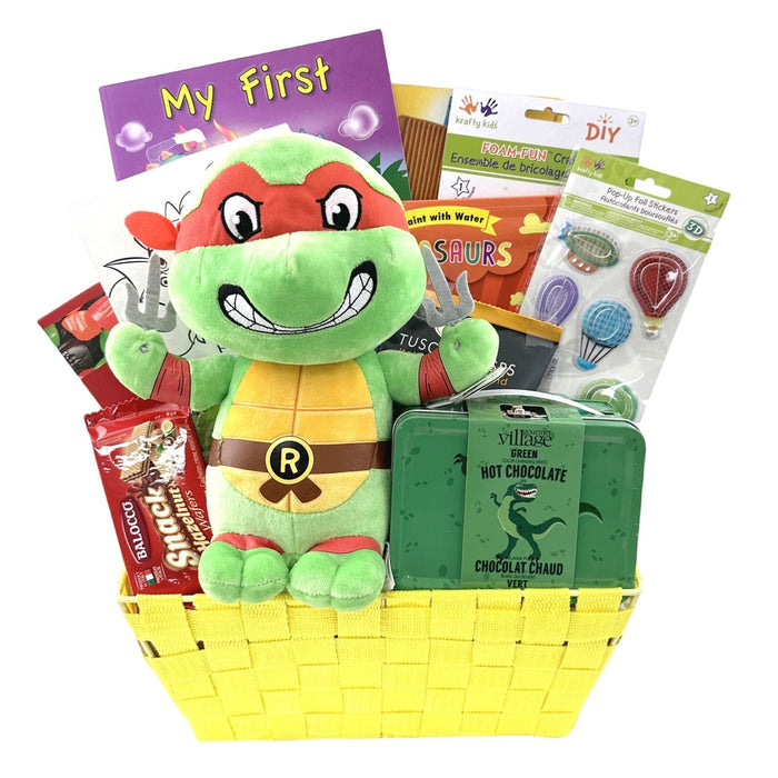 Turtle Power Creative Fun Gift Basket - Glitter Baskets - Kids Gift Basket