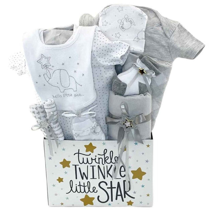 Twinkle Twinkle Little Star - Glitter Baskets - Gender Neutral Baby Gift Basket