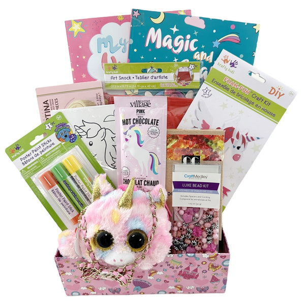 Unicorn Fun Kit - Glitter Baskets - Kids Gift Basket