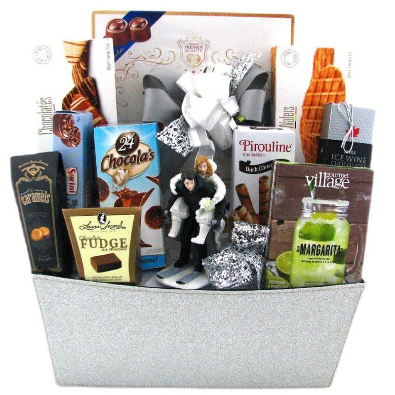 Wedding Skiers Gift Basket - Glitter Baskets - Gift Baskets