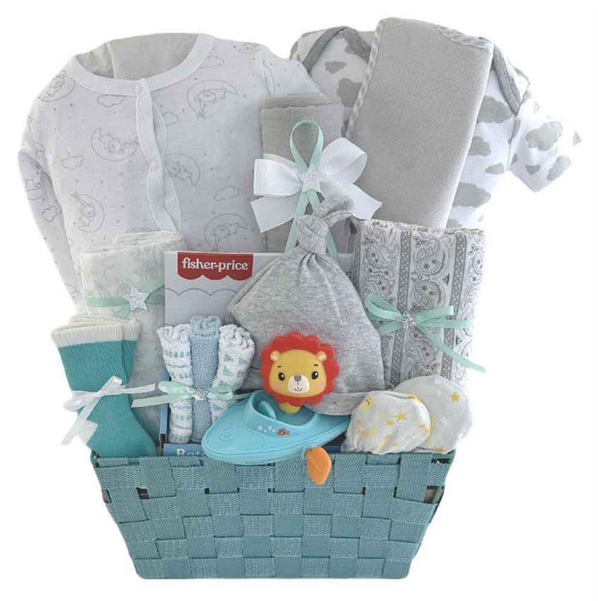 Welcome Little One - Glitter Baskets - Gender Neutral Baby Gift Basket