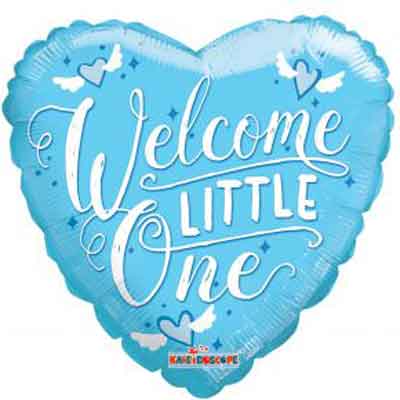 Welcome Little One Heart Balloon - Glitter Gift Baskets