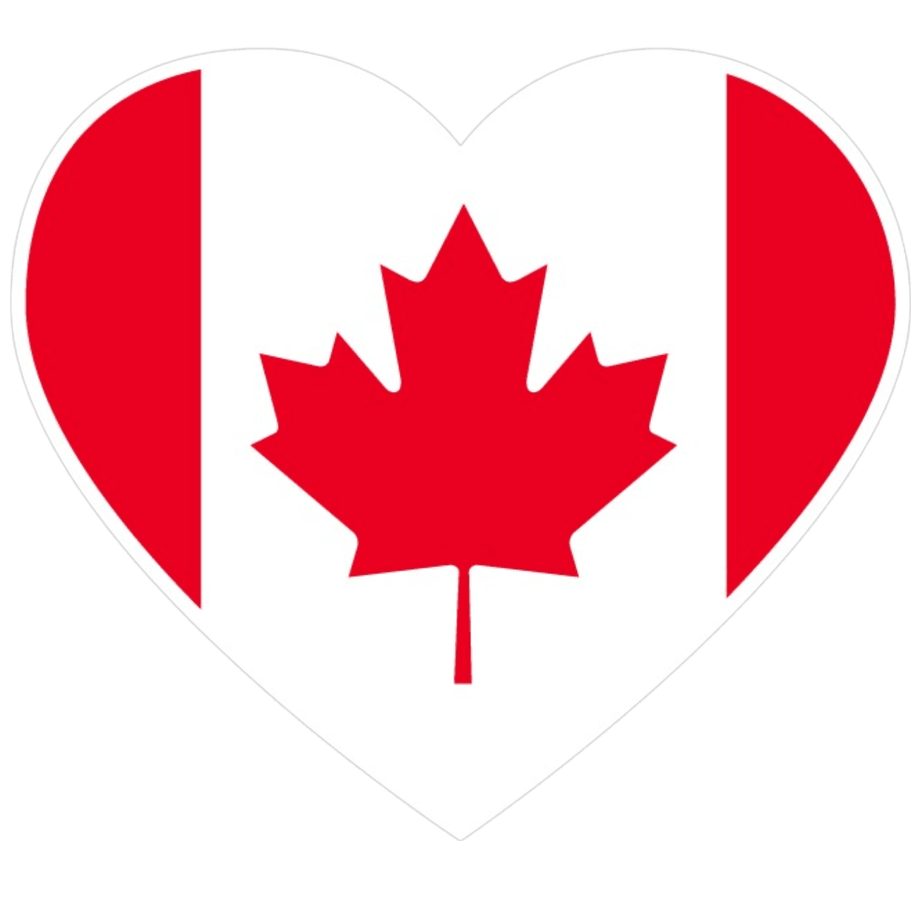 Canadian flag heart