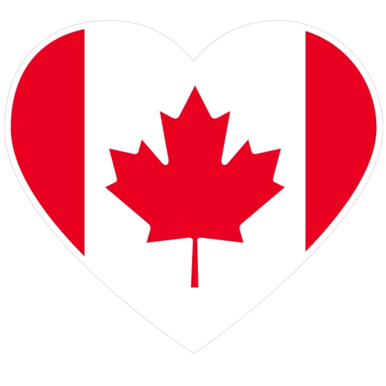 Canadian flag heart